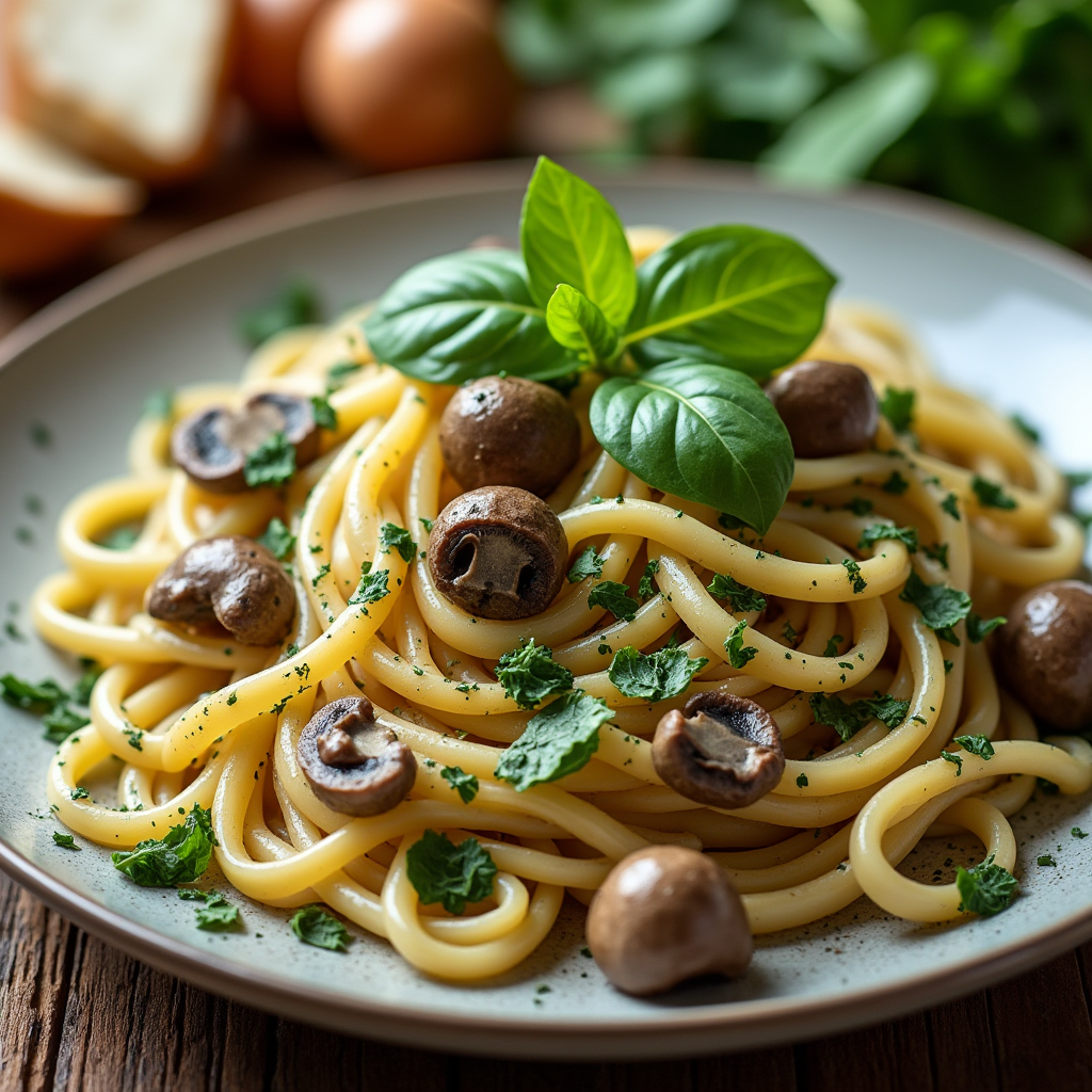 Spinach Mushroom Pasta