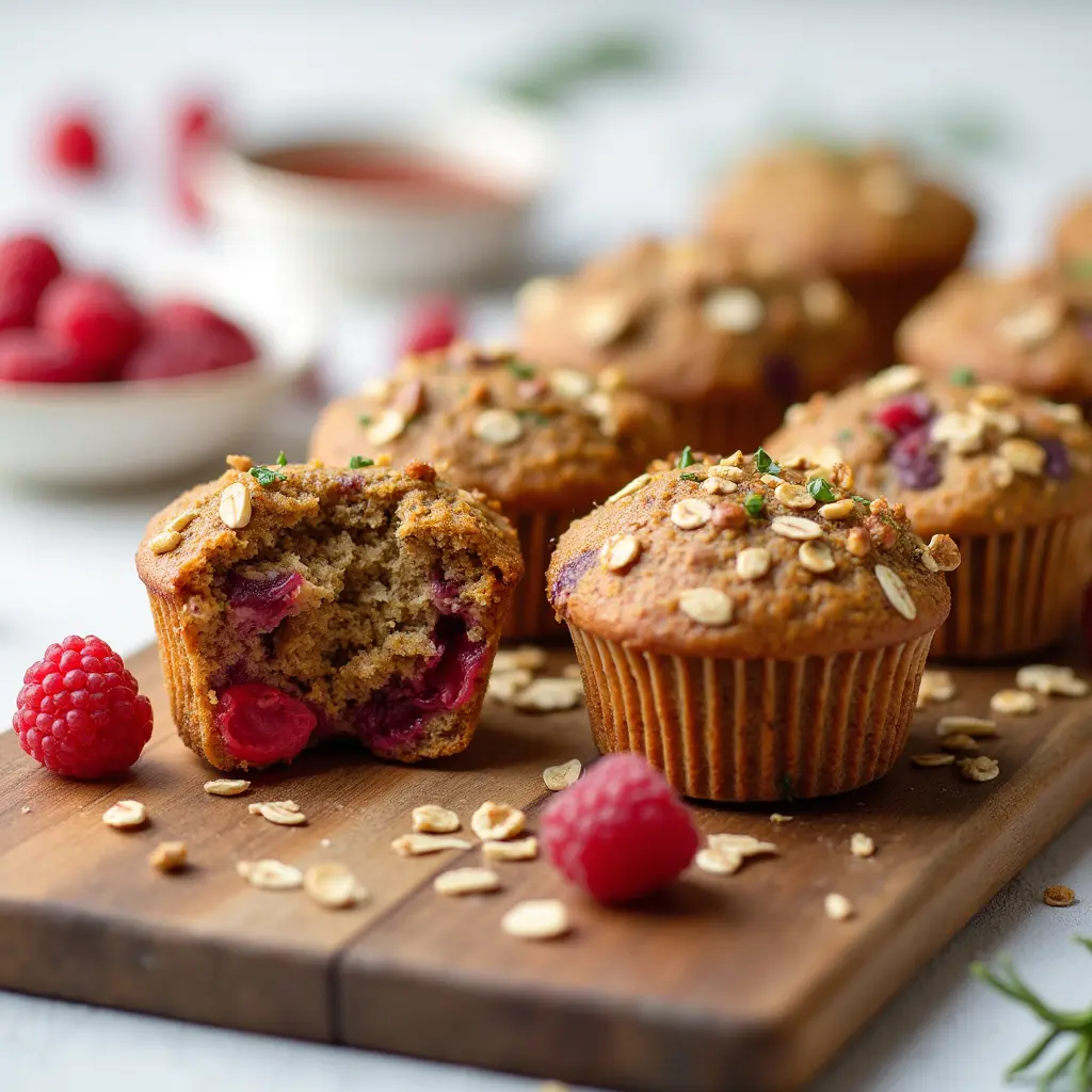 Raspberry-Oatmeal Muffins